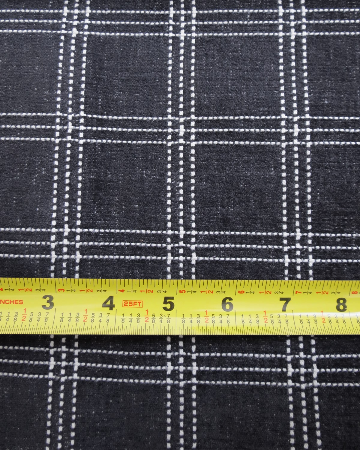 Trotter Blacksmith Embroidered Check Woven Fabric scale from Finish Theory
