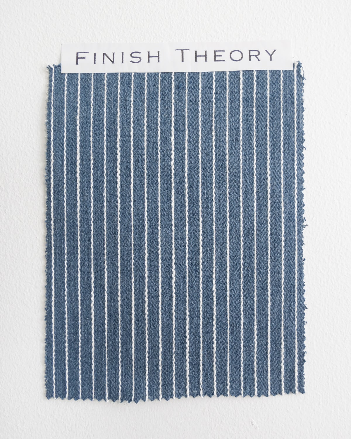 Chivon Blue Jeans Jacquard Striped Fabric at Finish Theory