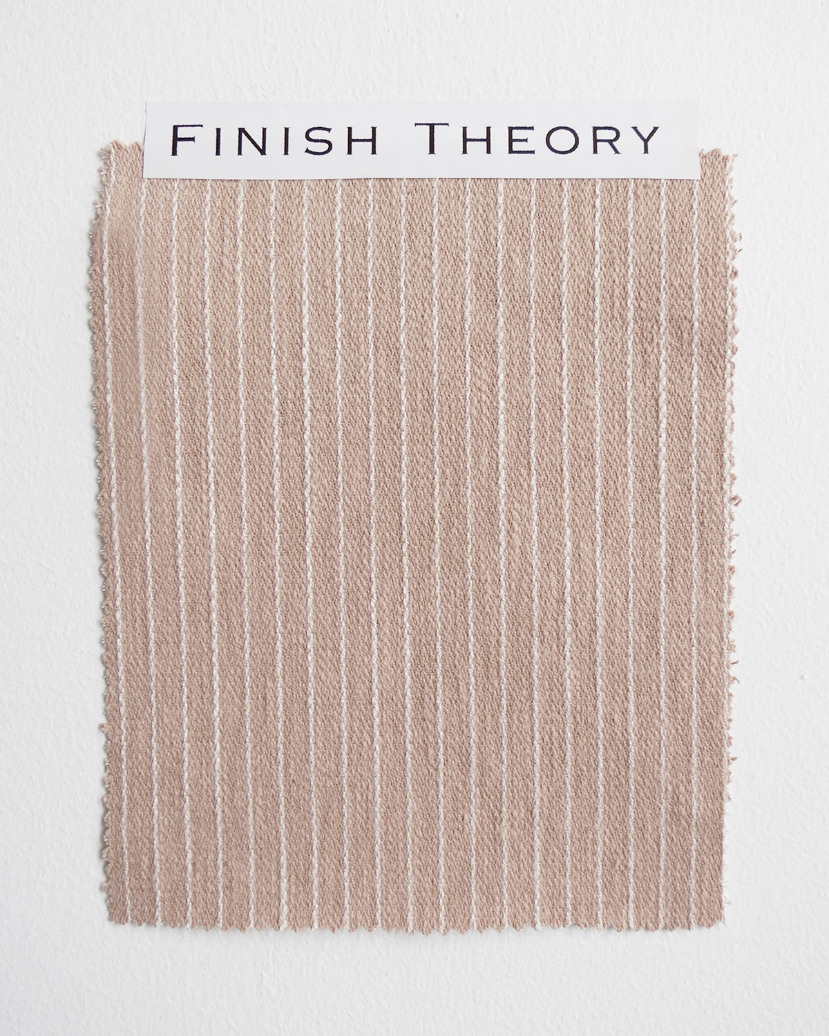Chivon Peach Blush Jacquard Striped Fabric at Finish Theory