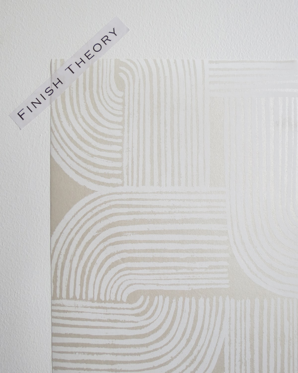 Matsin Villa Shimmer Serenity Arch Unpasted Wallpaper Detail from Finish Theory