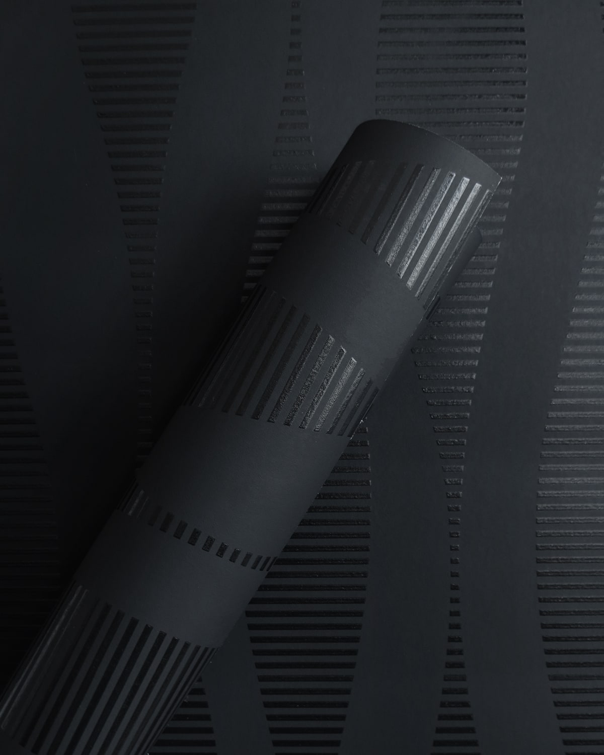 Selina Obsidian Striped Shapes Unpasted Wallpaper