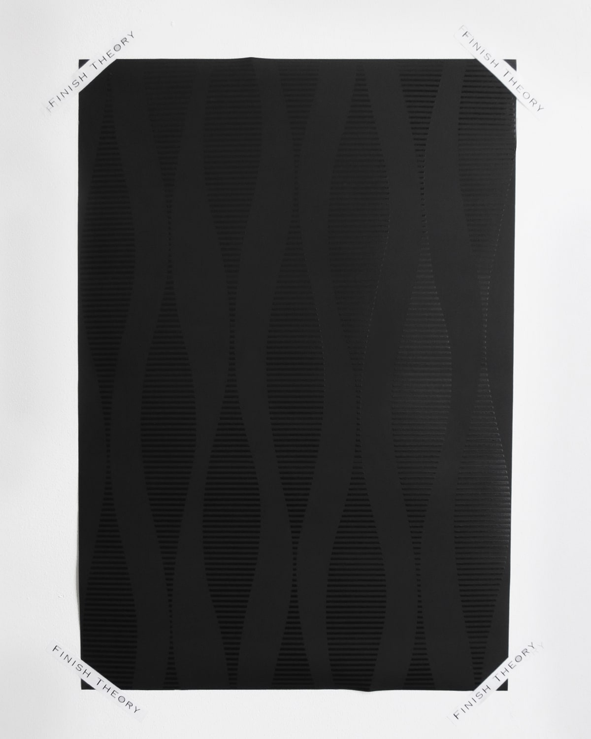 Selina Obsidian Striped Shapes Unpasted Wallpaper