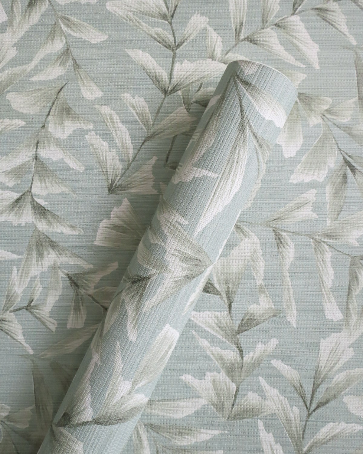 Alzaida Sea Glade Ginkgo Trail Unpasted Wallpaper Roll from Finish Theory