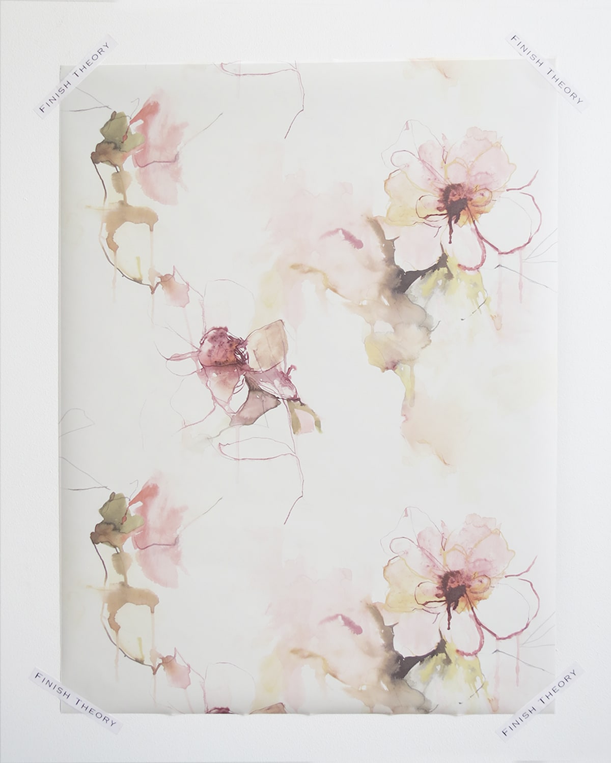 FTWAL10132 watercolor floral unpasted wallpaper from Finish Theory