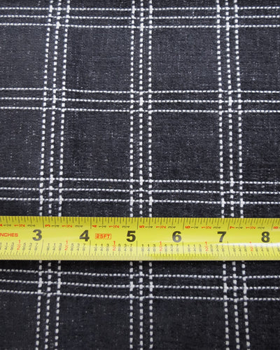Trotter Blacksmith Embroidered Check Woven Fabric scale from Finish Theory