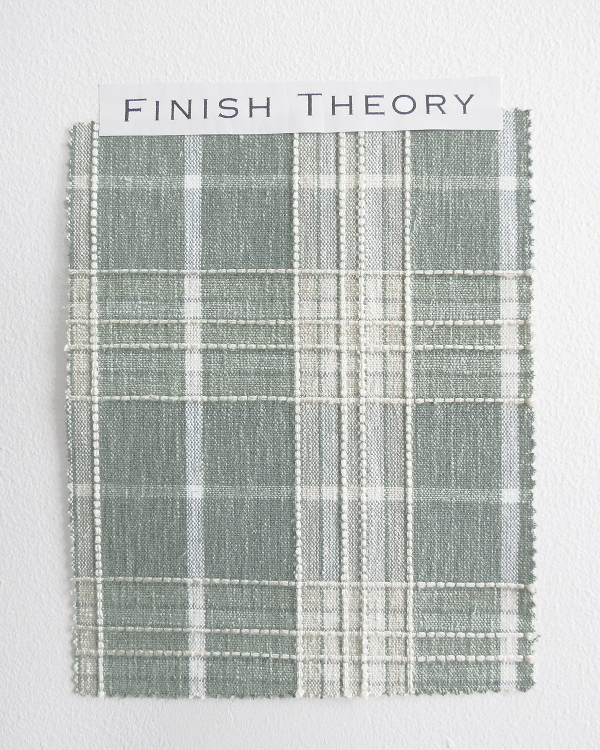 Burch Budding Sage Plaid Woven Jacquard Fabric from Finish Theory