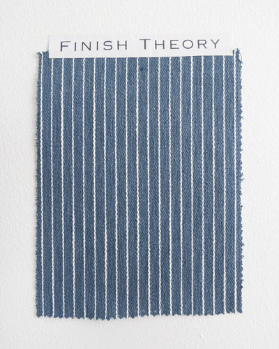 Chivon Blue Jeans Jacquard Striped Fabric at Finish Theory