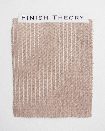 Chivon Peach Blush Jacquard Striped Fabric at Finish Theory