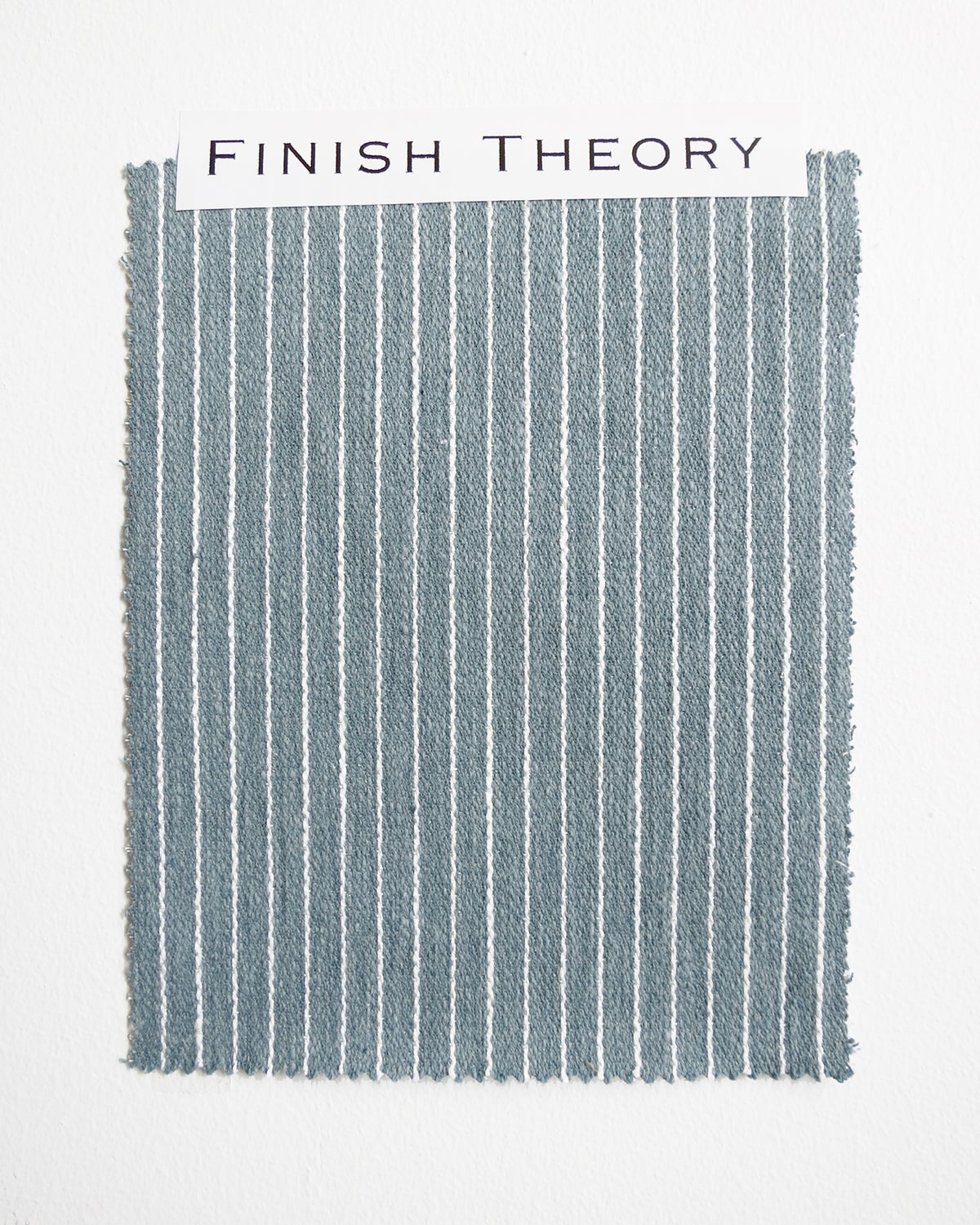Chivon Blue Jeans Jacquard Striped Fabric at Finish Theory