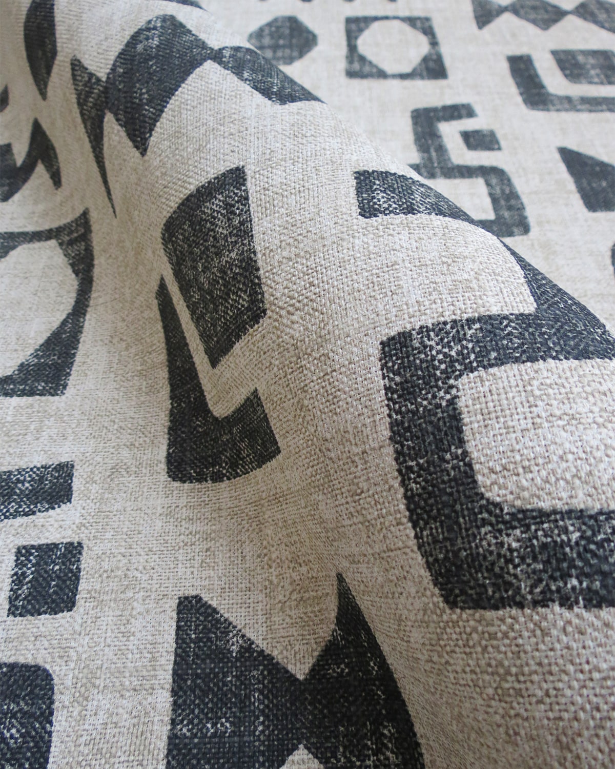 Boergos Sand Basalt Abstract Cotton Linen Fabric texture from Finish Theory