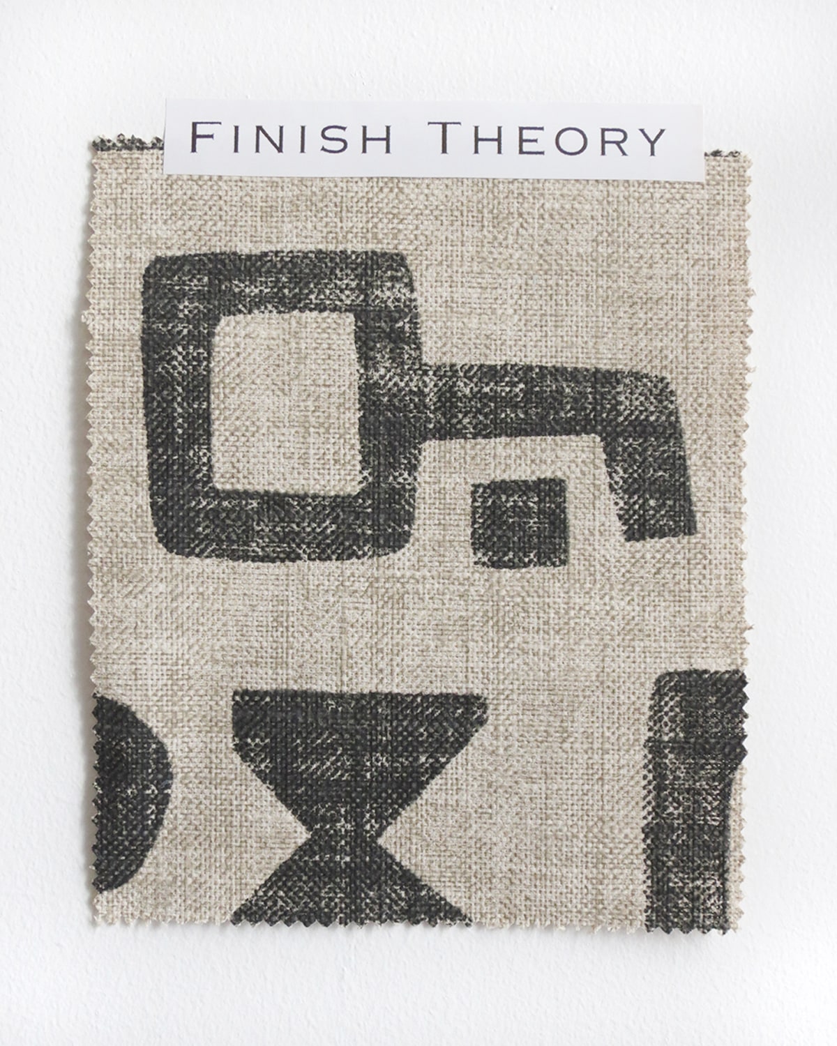 Boergos Sand Basalt Abstract Cotton Linen Fabric from Finish Theory