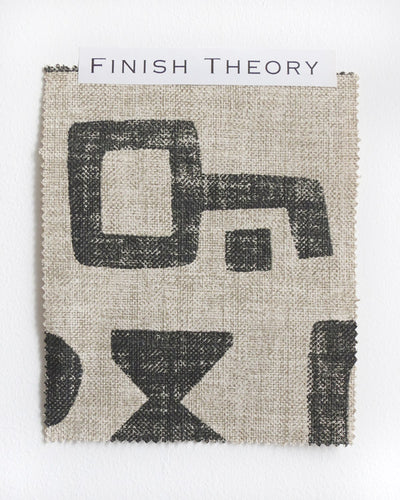 Boergos Sand Basalt Abstract Cotton Linen Fabric from Finish Theory