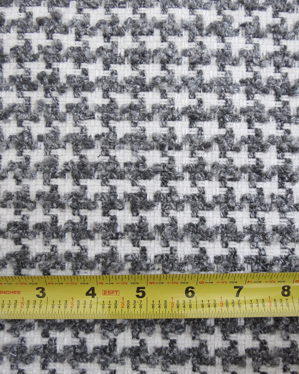 Turner Charcoal Houndstooth Chenille Fabric Scale from Finish Theory
