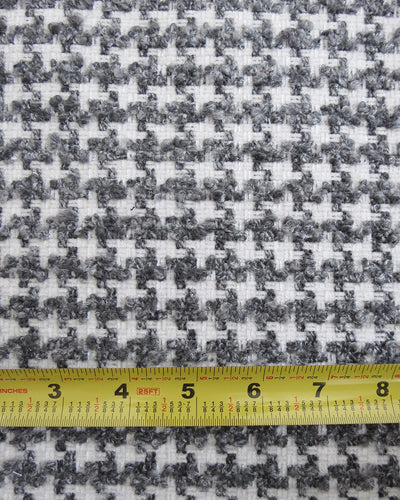 Turner Charcoal Houndstooth Chenille Fabric Scale from Finish Theory