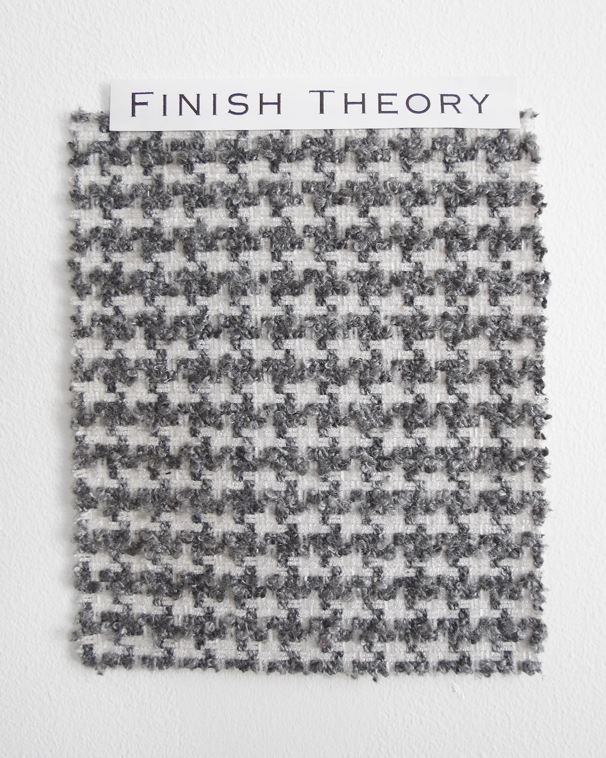 Turner Charcoal Houndstooth Chenille Fabric from Finish Theory