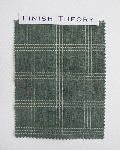 Trotter Evergreen Embroidered Check Woven Fabric from Finish Theory