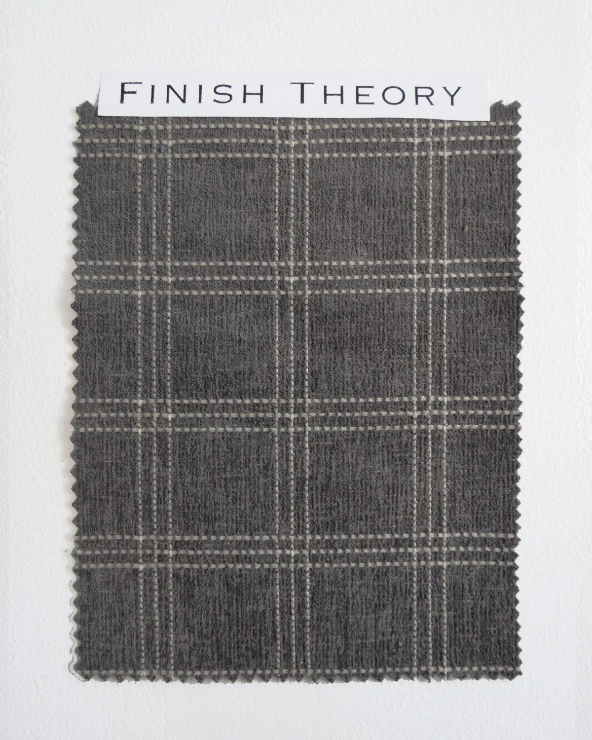 Trotter Gauntlet Brown Embroidered Check Woven Fabric at Finish Theory