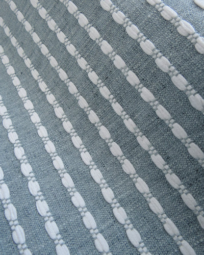 FTTEX10121 Elevena Rain Mist Woven Textured Stripe Fabric Detail at Finish Theory