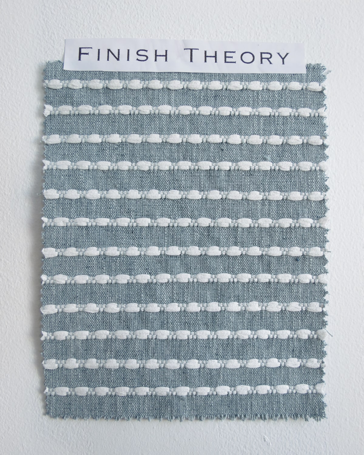 FTTEX10121 Elevena Rain Mist Woven Textured Stripe Fabric at Finish Theory