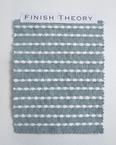 FTTEX10121 Elevena Rain Mist Woven Textured Stripe Fabric at Finish Theory