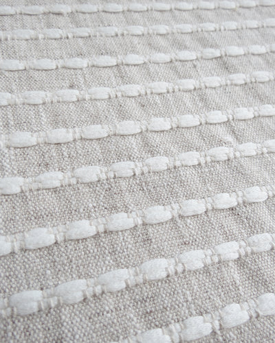 FTTEX10122 Elevena Natural Woven Textured Stripe Fabric Detail at Finish Theory