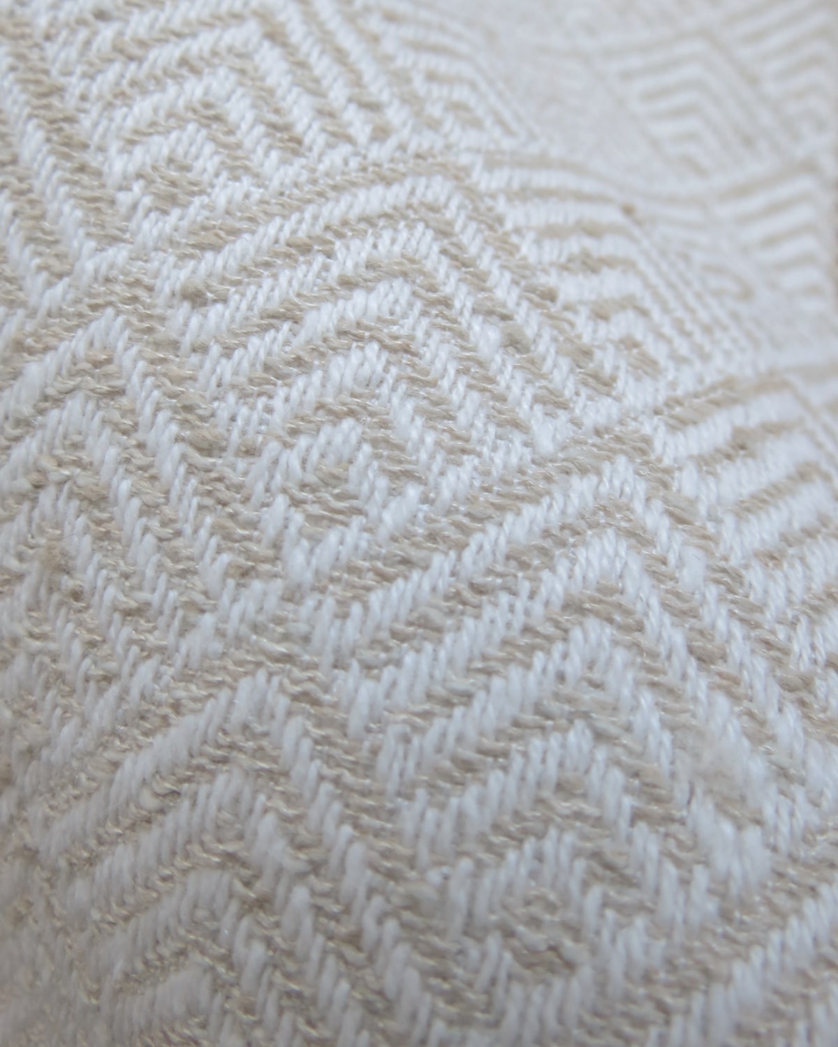 FTTEX10131 Bowya Natural Diamond Geometric Jacquard Fabric detail at Finish Theory