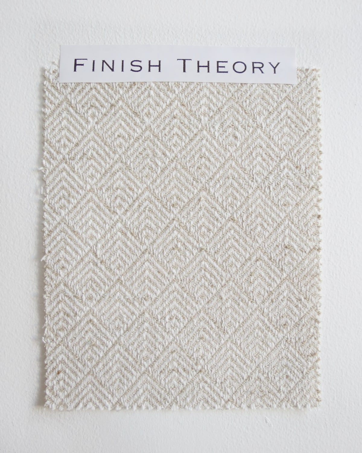 FTTEX10131 Bowya Natural Diamond Geometric Jacquard Fabric at Finish Theory