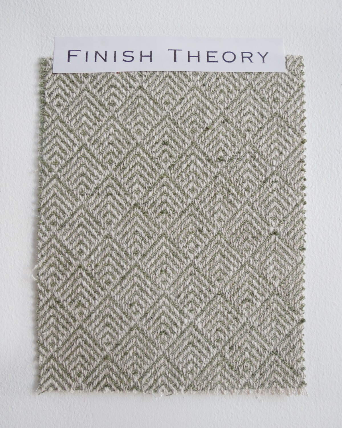 Bowya Green Ochre Diamond Geometric Jacquard Fabric