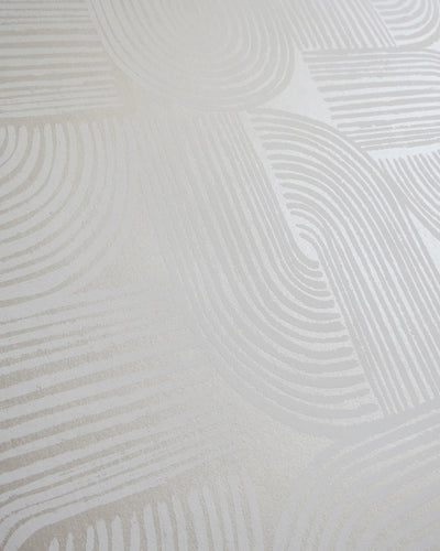 Matsin Villa Shimmer Serenity Arch Unpasted Wallpaper Raised Ink from Finish Theory