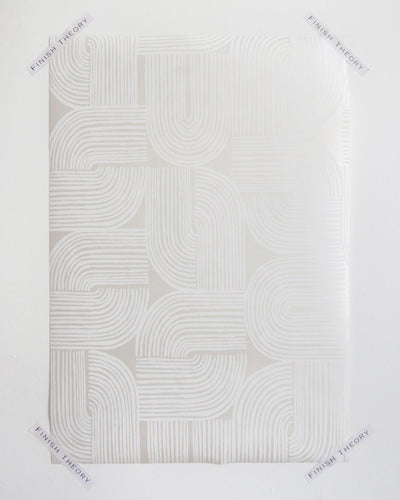 Matsin Villa Shimmer Serenity Arch Unpasted Wallpaper from Finish Theory