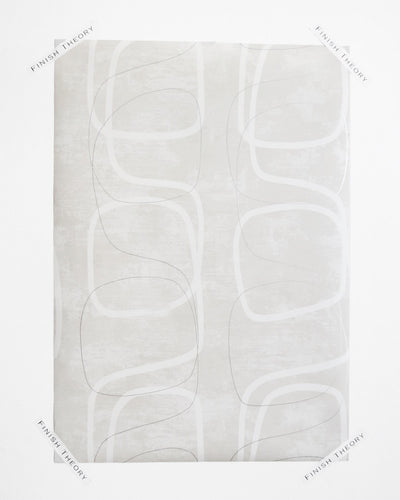 Stevyk Silver Lace Ribbon Unpasted Wallpaper Geometric from Finish Theory