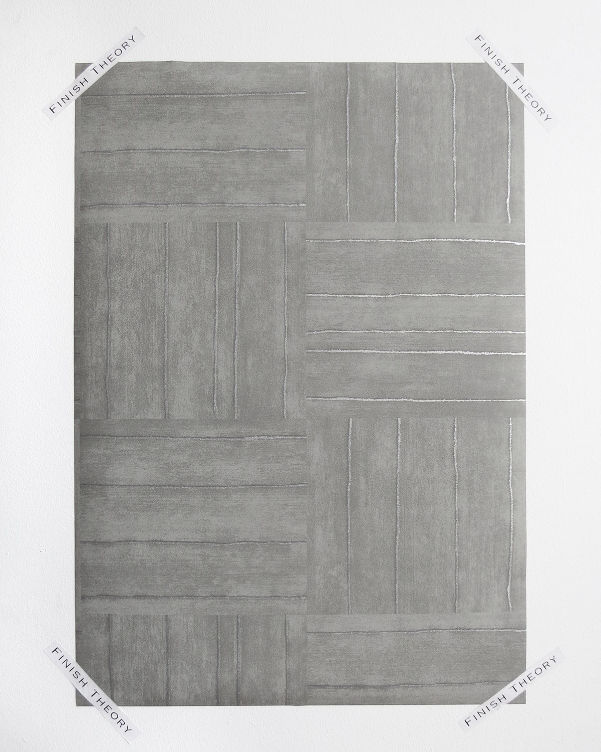 Furth Stoneware Brushed Stripe Block Unpasted Grey Wallpaper from Finish Theory