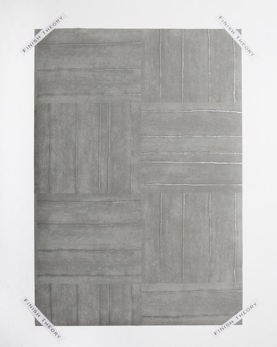 Furth Stoneware Brushed Stripe Block Unpasted Grey Wallpaper from Finish Theory