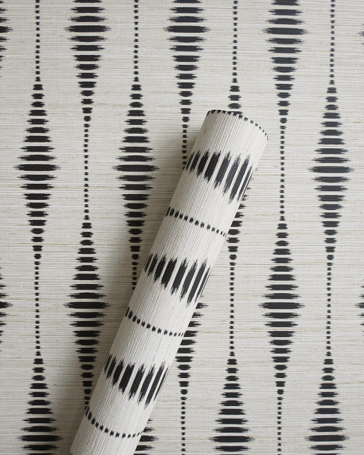 Senden Onyx Lace Ticking Ikat Unpasted Wallpaper