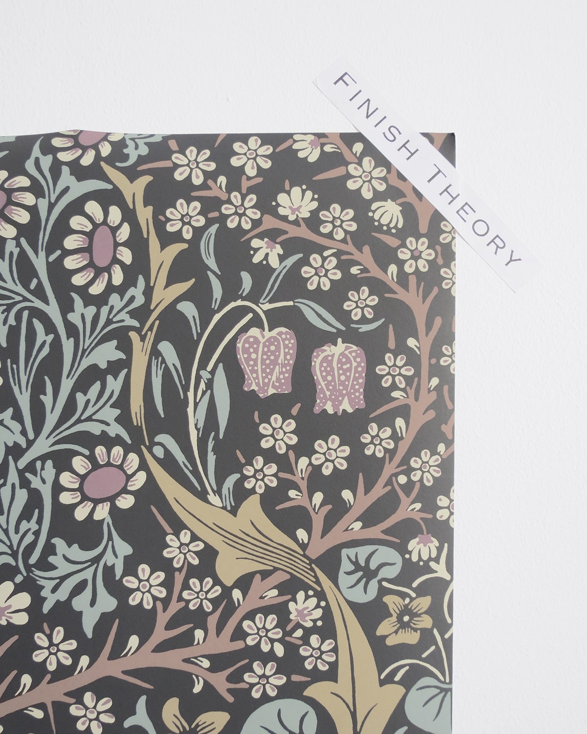 Breccia Meadow Blackthorn Floral Unpasted Wallpaper Detail from Finish Theory