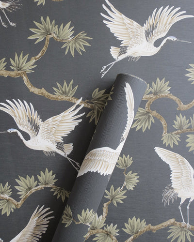 Horicon Gauntlet Crane Marsh Unpasted Wallpaper Roll from Finish Theory