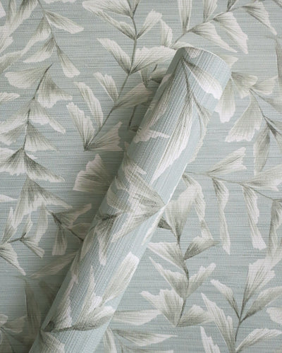Alzaida Sea Glade Ginkgo Trail Unpasted Wallpaper Roll from Finish Theory
