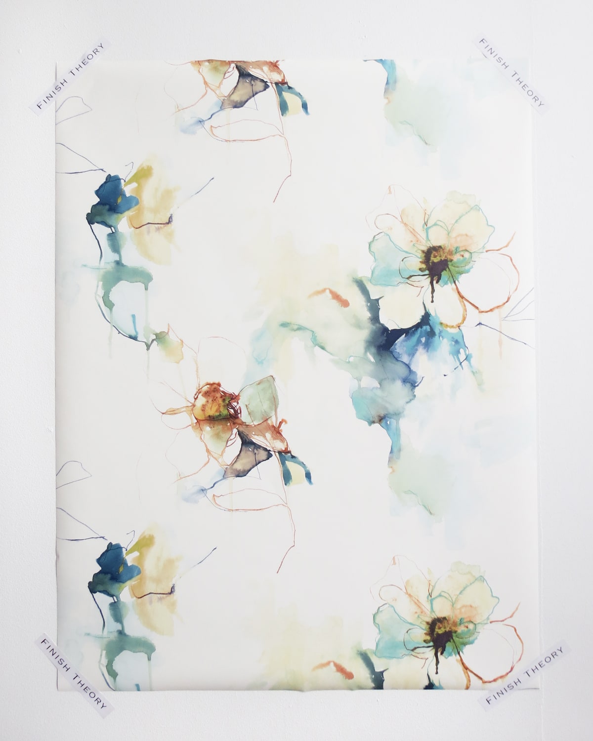 Breelan Lava Spring Abstract Watercolor Floral Unpasted Wallpaper ...