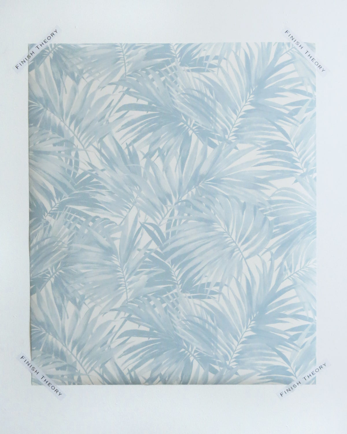 Venia Blue Skies Palm Leaf Unpasted Wallpaper from Finish Theory